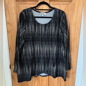 Leota Women’s 2L Heavyweight Black & White Top